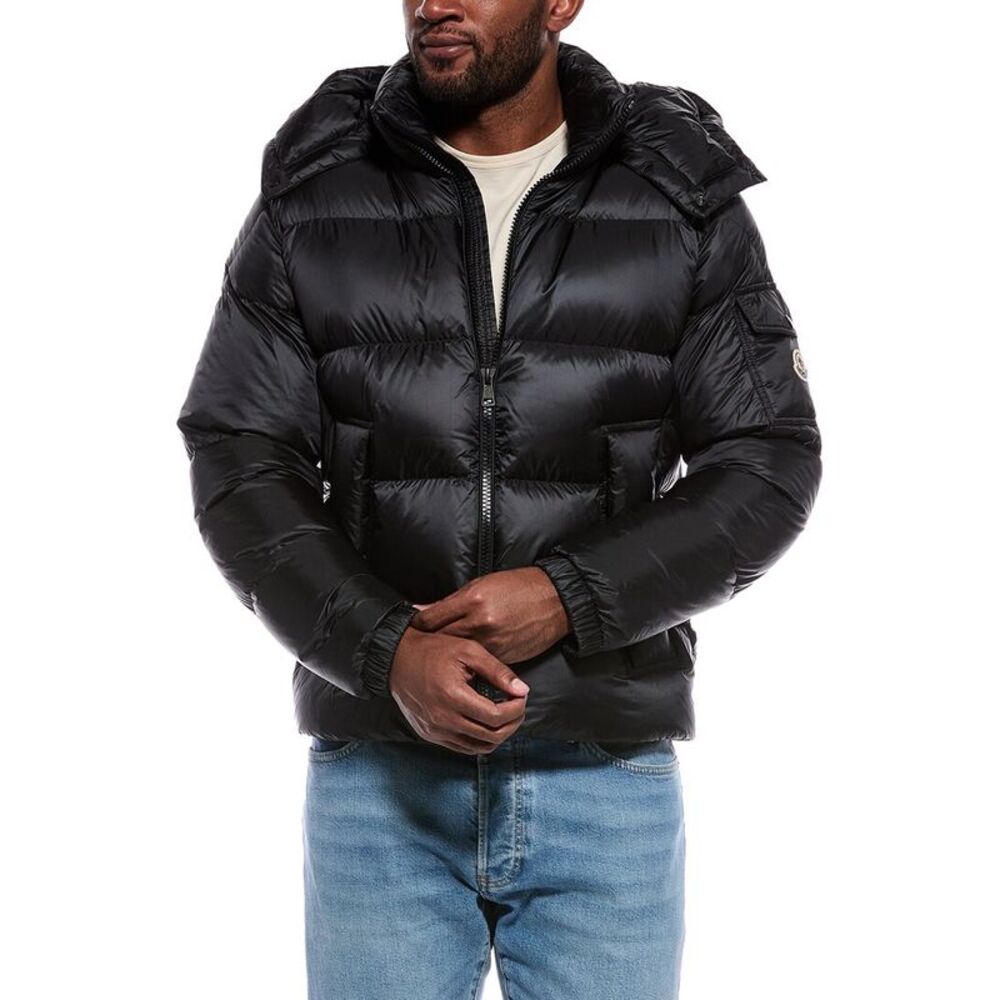 Moncler Mens Down Puffer Jacket, Black